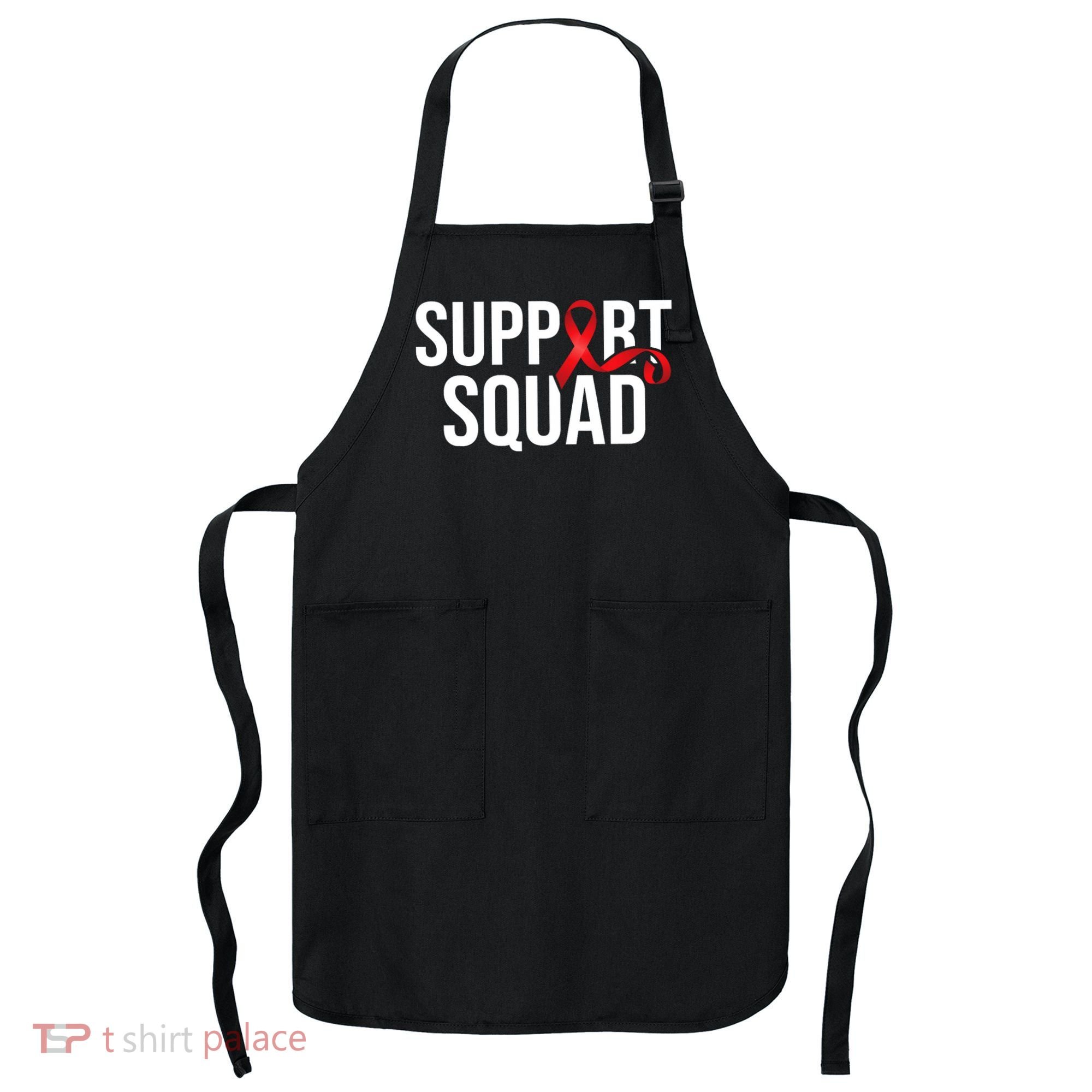 Support Squad Aids Support Hiv Awareness Red Ribbon Apron