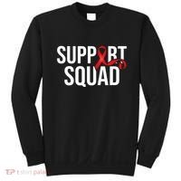 Support Squad Aids Support Hiv Awareness Red Ribbon Sweatshirt thumb 0
