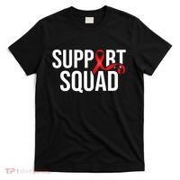 Support Squad Aids Support Hiv Awareness Red Ribbon T-Shirt thumb 0