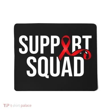 Support Squad Aids Support Hiv Awareness Red Ribbon Mousepad