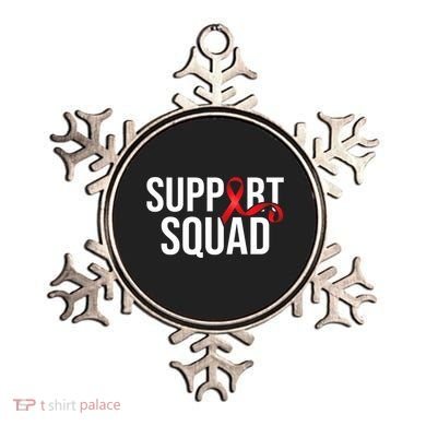 Support Squad Aids Support Hiv Awareness Red Ribbon Ornament
