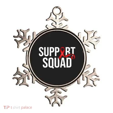 Support Squad Aids Support Hiv Awareness Red Ribbon Ornament