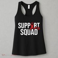 Support Squad Aids Support Hiv Awareness Red Ribbon Women's Tank Top thumb 3