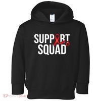 Support Squad Aids Support Hiv Awareness Red Ribbon Toddler Hoodie thumb 0