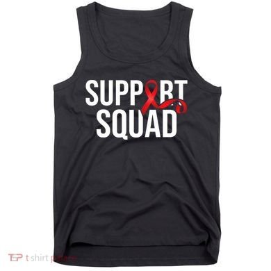 Support Squad Aids Support Hiv Awareness Red Ribbon Tank Top