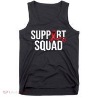 Support Squad Aids Support Hiv Awareness Red Ribbon Tank Top thumb 0