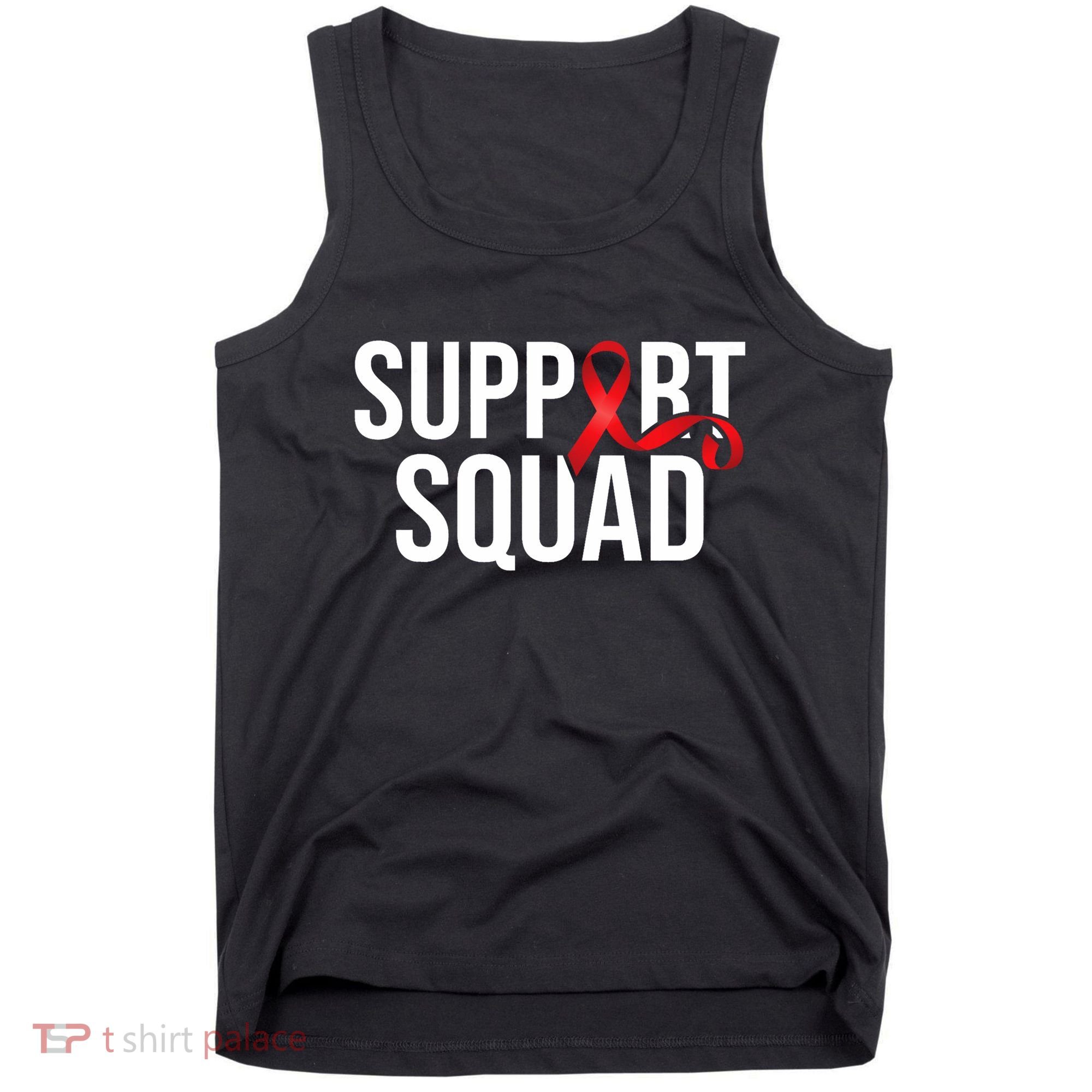 Support Squad Aids Support Hiv Awareness Red Ribbon Tank Top