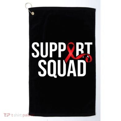 Support Squad Aids Support Hiv Awareness Red Ribbon Golf Towel
