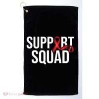 Support Squad Aids Support Hiv Awareness Red Ribbon Golf Towel thumb 0