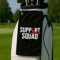 Support Squad Aids Support Hiv Awareness Red Ribbon Golf Towel thumb 2