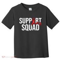 Support Squad Aids Support Hiv Awareness Red Ribbon Toddler T-Shirt thumb 0