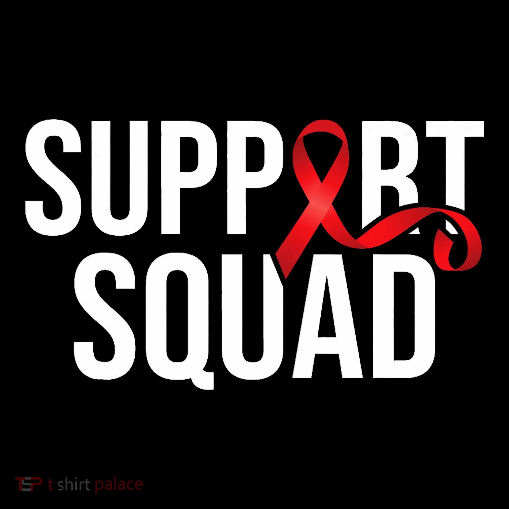 Support Squad Aids Support Hiv Awareness Red Ribbon Women's Long Sleeve Shirt