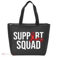 Support Squad Aids Support Hiv Awareness Red Ribbon Tote Bag thumb 0