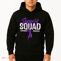 Support Squad Alzheimers Awareness Purple Ribbon Hoodie thumb 2