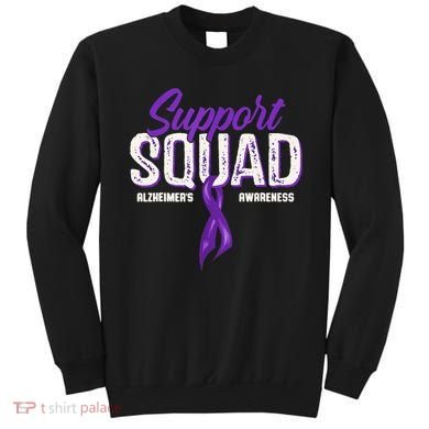 Support Squad Alzheimers Awareness Purple Ribbon Sweatshirt