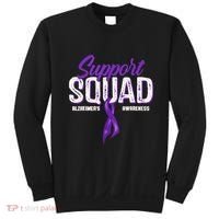 Support Squad Alzheimers Awareness Purple Ribbon Sweatshirt thumb 0