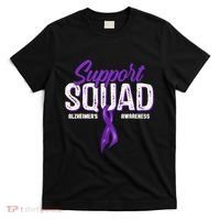 Support Squad Alzheimers Awareness Purple Ribbon T-Shirt thumb 0