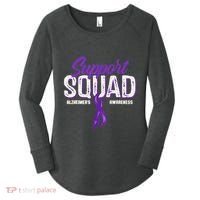 Support Squad Alzheimers Awareness Purple Ribbon Women's Perfect Tri Tunic Long Sleeve Shirt thumb 0