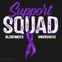 Support Squad Alzheimers Awareness Purple Ribbon Women's Hoodie thumb 2