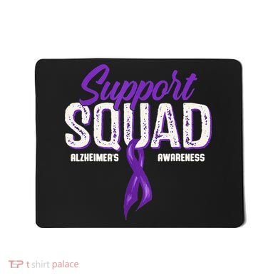 Support Squad Alzheimers Awareness Purple Ribbon Mousepad