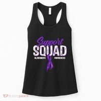 Support Squad Alzheimers Awareness Purple Ribbon Women's Tank Top thumb 0