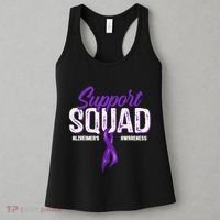 Support Squad Alzheimers Awareness Purple Ribbon Women's Tank Top thumb 3