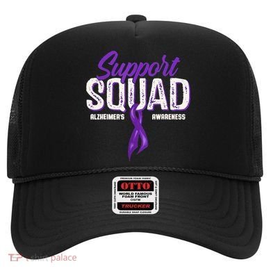 Support Squad Alzheimers Awareness Purple Ribbon Hat