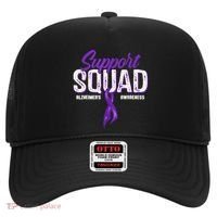 Support Squad Alzheimers Awareness Purple Ribbon Hat thumb 0