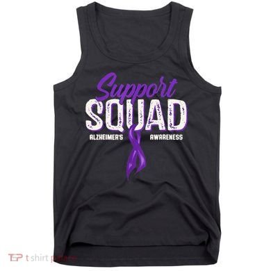 Support Squad Alzheimers Awareness Purple Ribbon Tank Top
