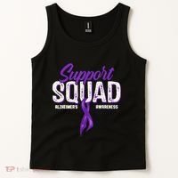 Support Squad Alzheimers Awareness Purple Ribbon Tank Top thumb 2
