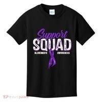 Support Squad Alzheimers Awareness Purple Ribbon Kids T-Shirt thumb 0