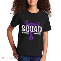 Support Squad Alzheimers Awareness Purple Ribbon Kids T-Shirt thumb 2