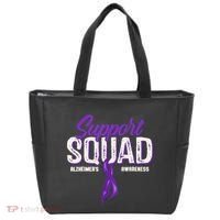 Support Squad Alzheimers Awareness Purple Ribbon Tote Bag thumb 0