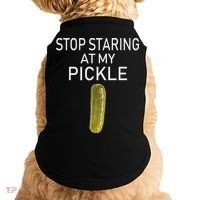 Stop Staring At My Pickle Dirty Halloween Costume Idea Doggie Tank thumb 0