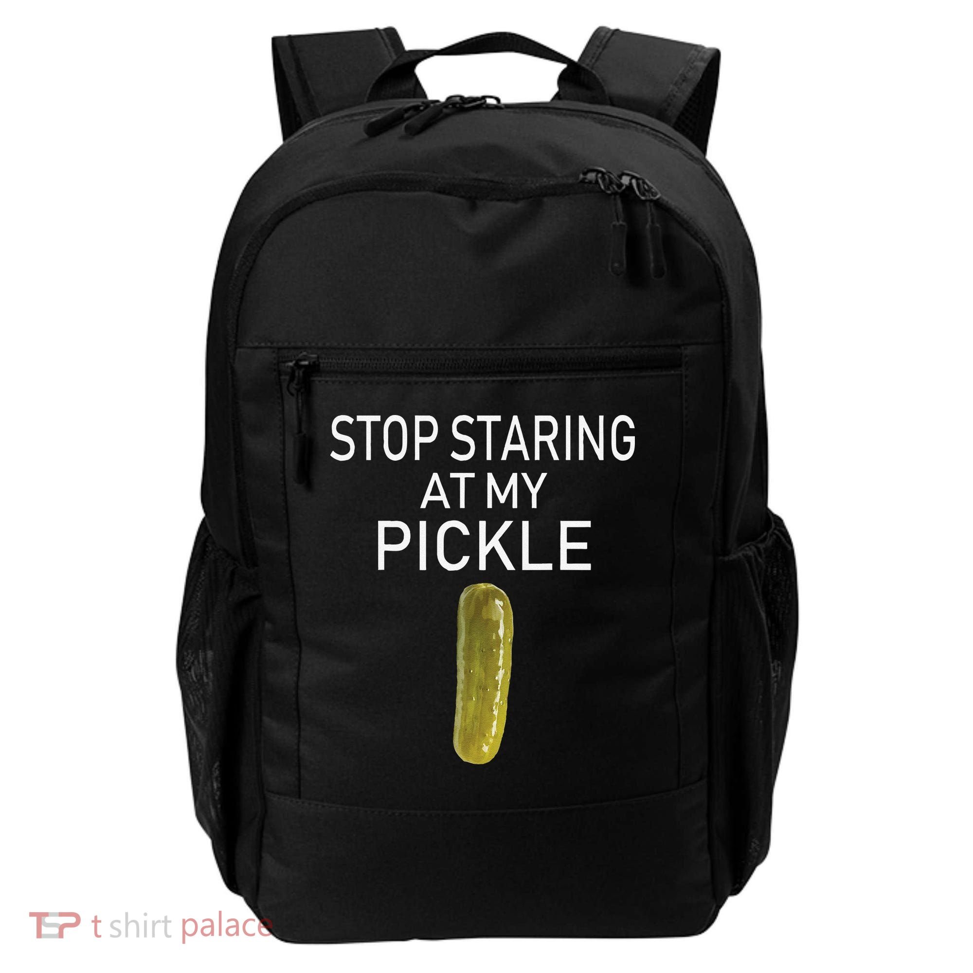Stop Staring At My Pickle Dirty Halloween Costume Idea Backpack