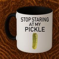 Stop Staring At My Pickle Dirty Halloween Costume Idea Coffee Mug thumb 2