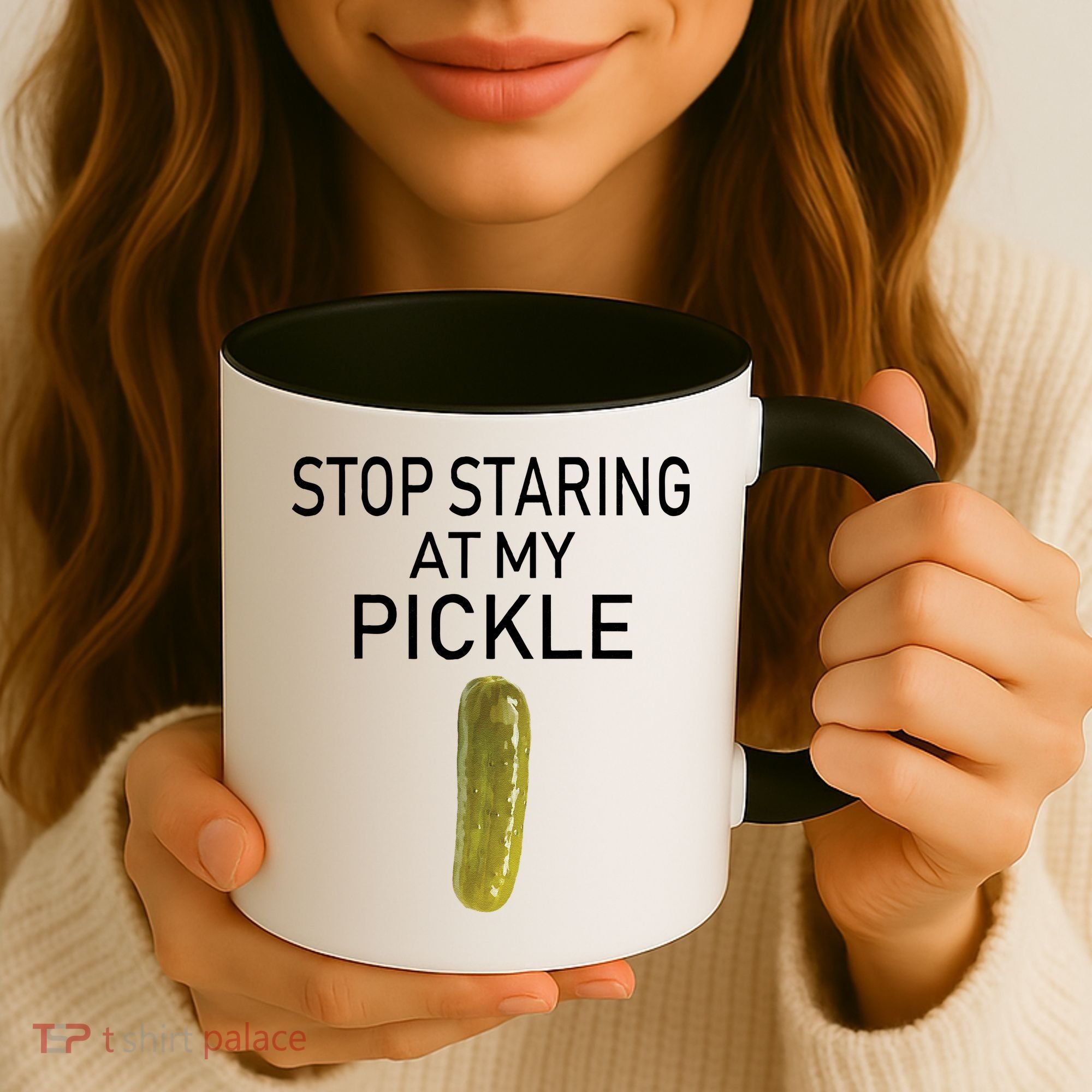 Stop Staring At My Pickle Dirty Halloween Costume Idea Coffee Mug