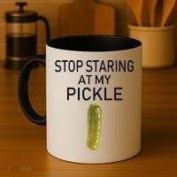 Stop Staring At My Pickle Dirty Halloween Costume Idea Coffee Mug thumb 4