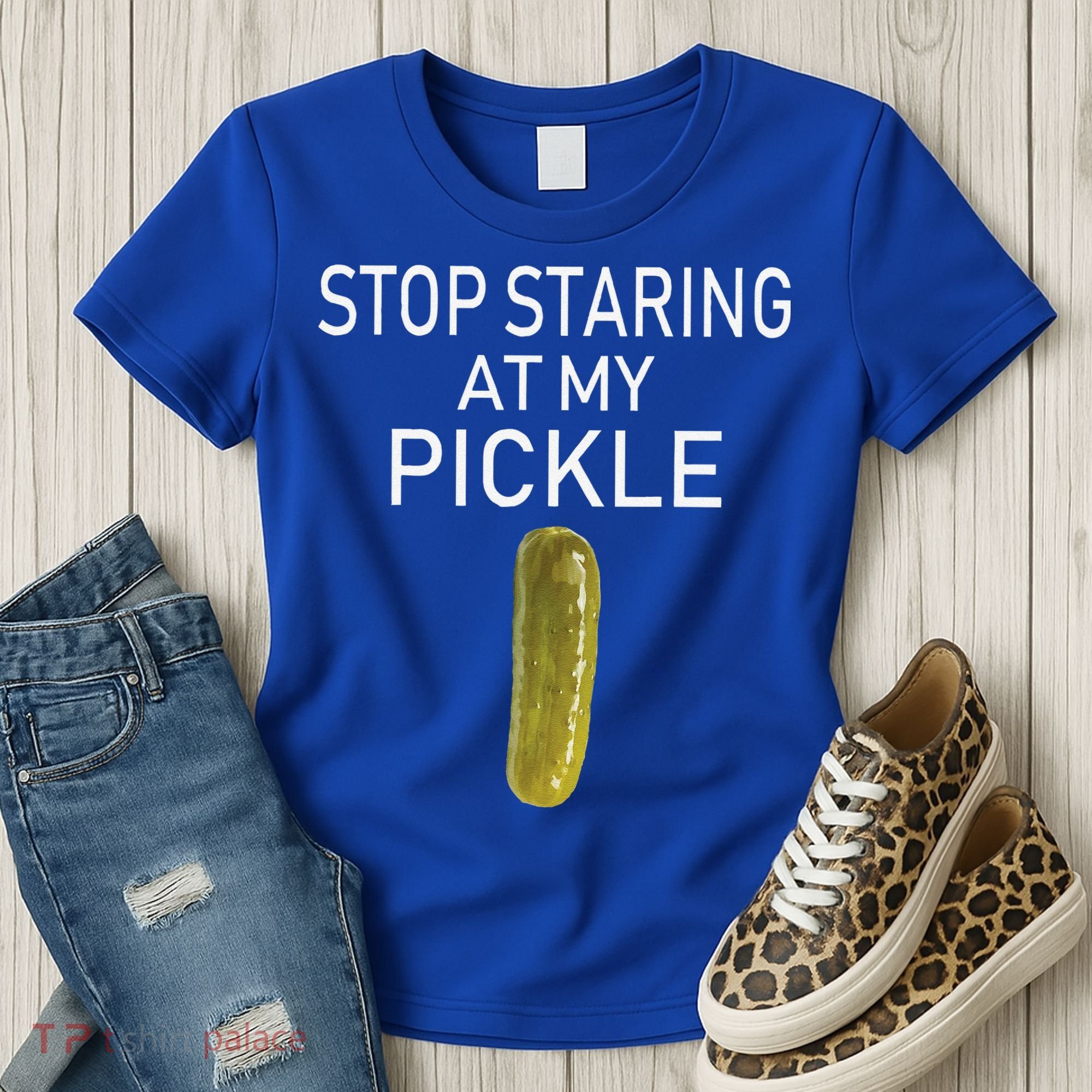 Stop Staring At My Pickle Dirty Halloween Costume Idea Women's T-Shirt