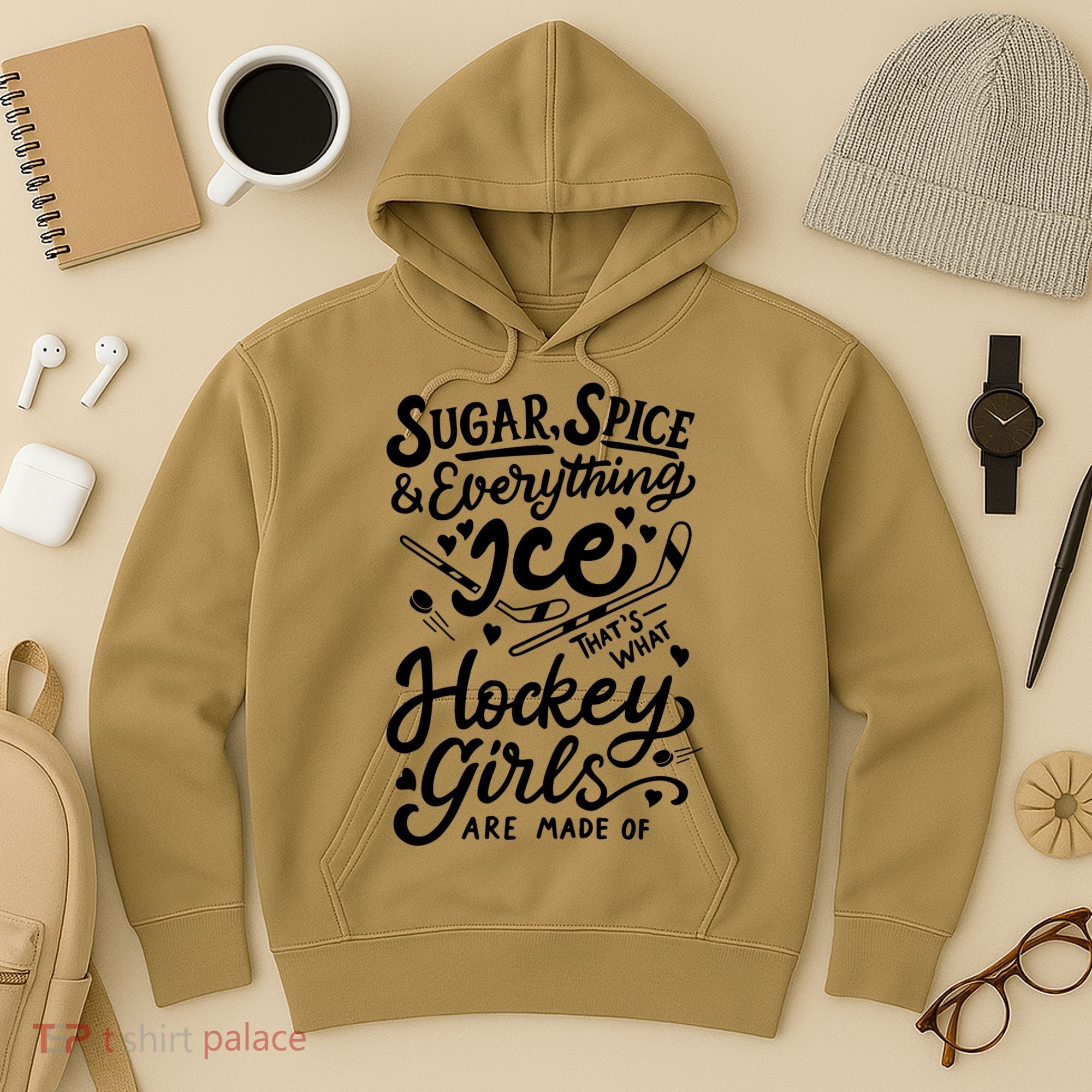 Sugar Spice &Amp; Everything Ice T Cute Hockey Girl Hoodie