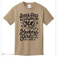 Sugar Spice &Amp; Everything Ice T Cute Hockey Girl Kids T-Shirt thumb 0