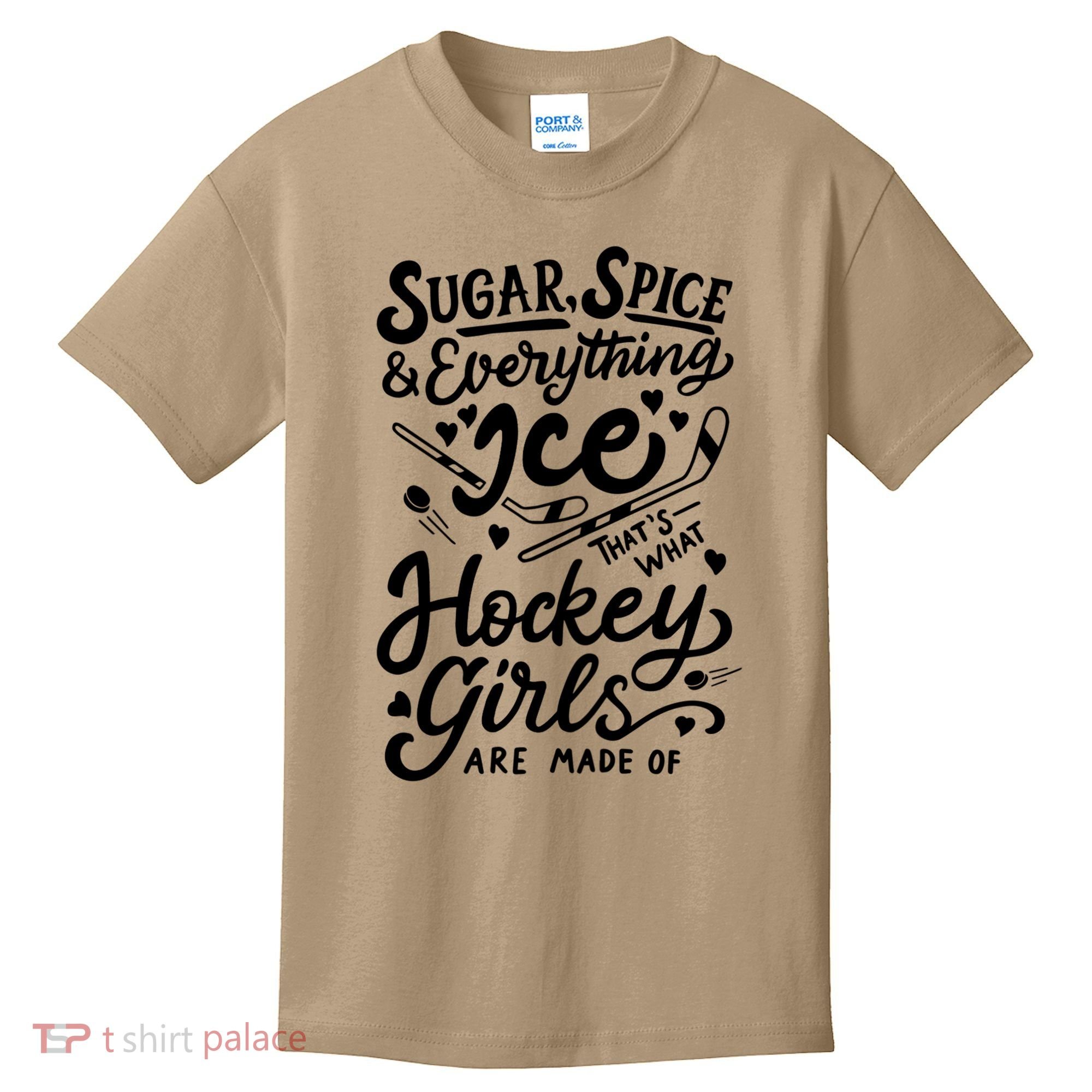 Sugar Spice &Amp; Everything Ice T Cute Hockey Girl Kids T-Shirt