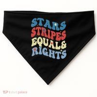 Stars Stripes And Equal Rights 4th Of July Womens Rights USA-Made Doggie Bandana thumb 0