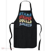 Stars Stripes And Equal Rights 4th Of July Womens Rights Apron thumb 0