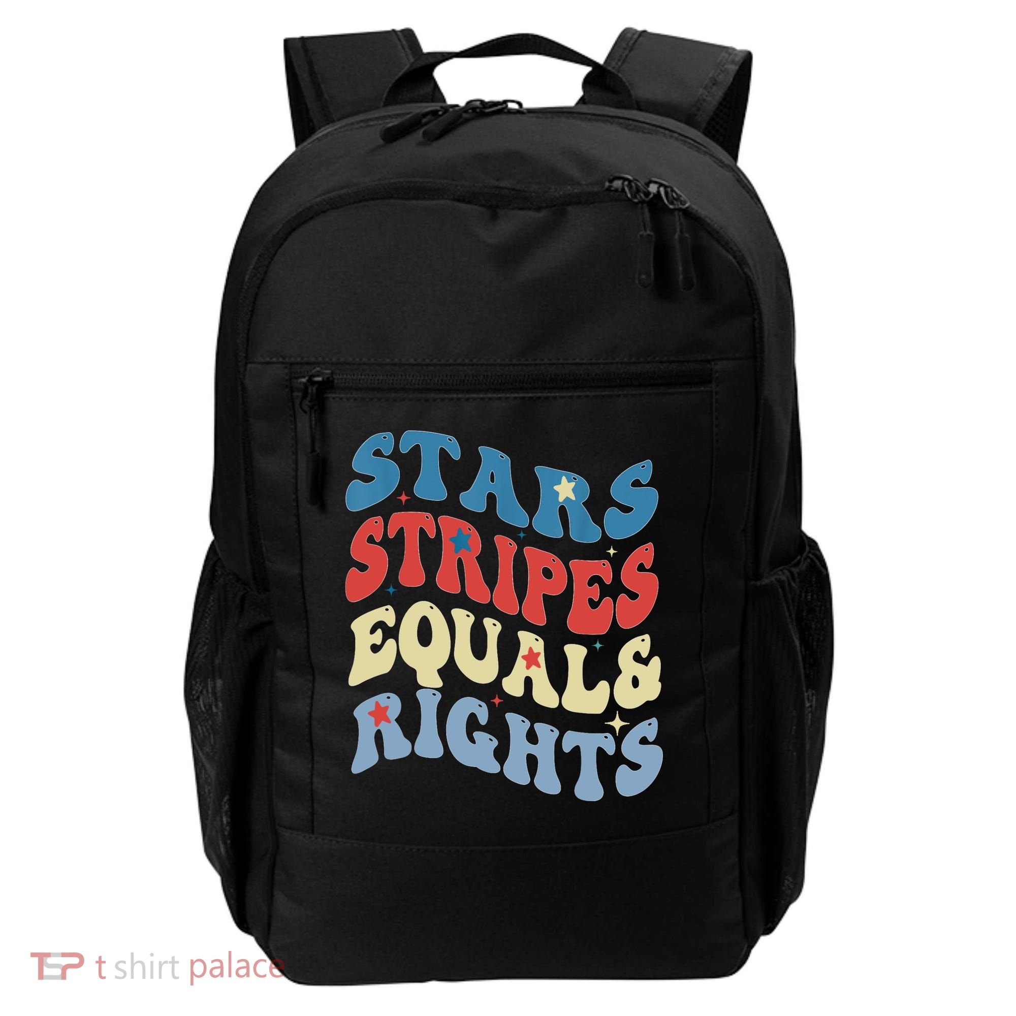 Stars Stripes And Equal Rights 4th Of July Womens Rights Backpack