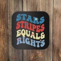 Stars Stripes And Equal Rights 4th Of July Womens Rights Coaster thumb 0