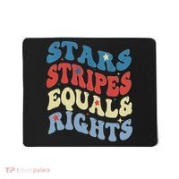 Stars Stripes And Equal Rights 4th Of July Womens Rights Mousepad thumb 0