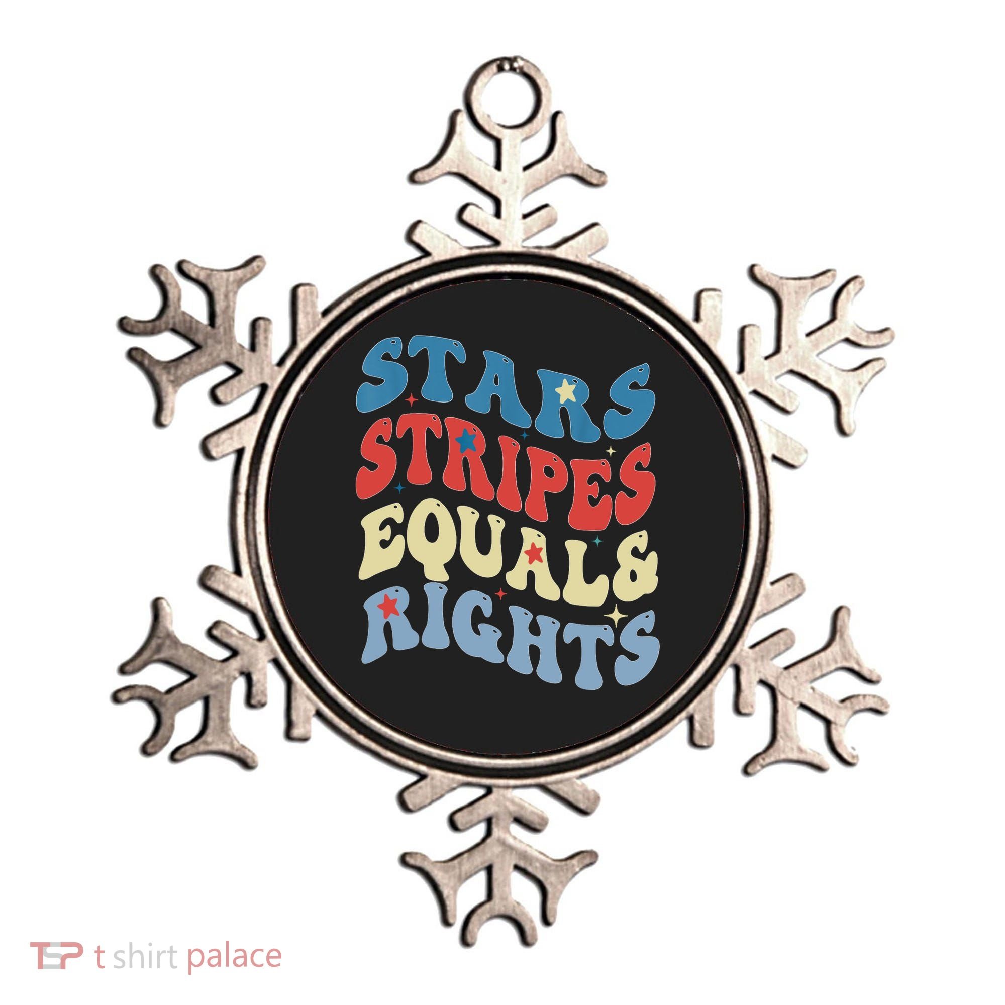 Stars Stripes And Equal Rights 4th Of July Womens Rights Ornament