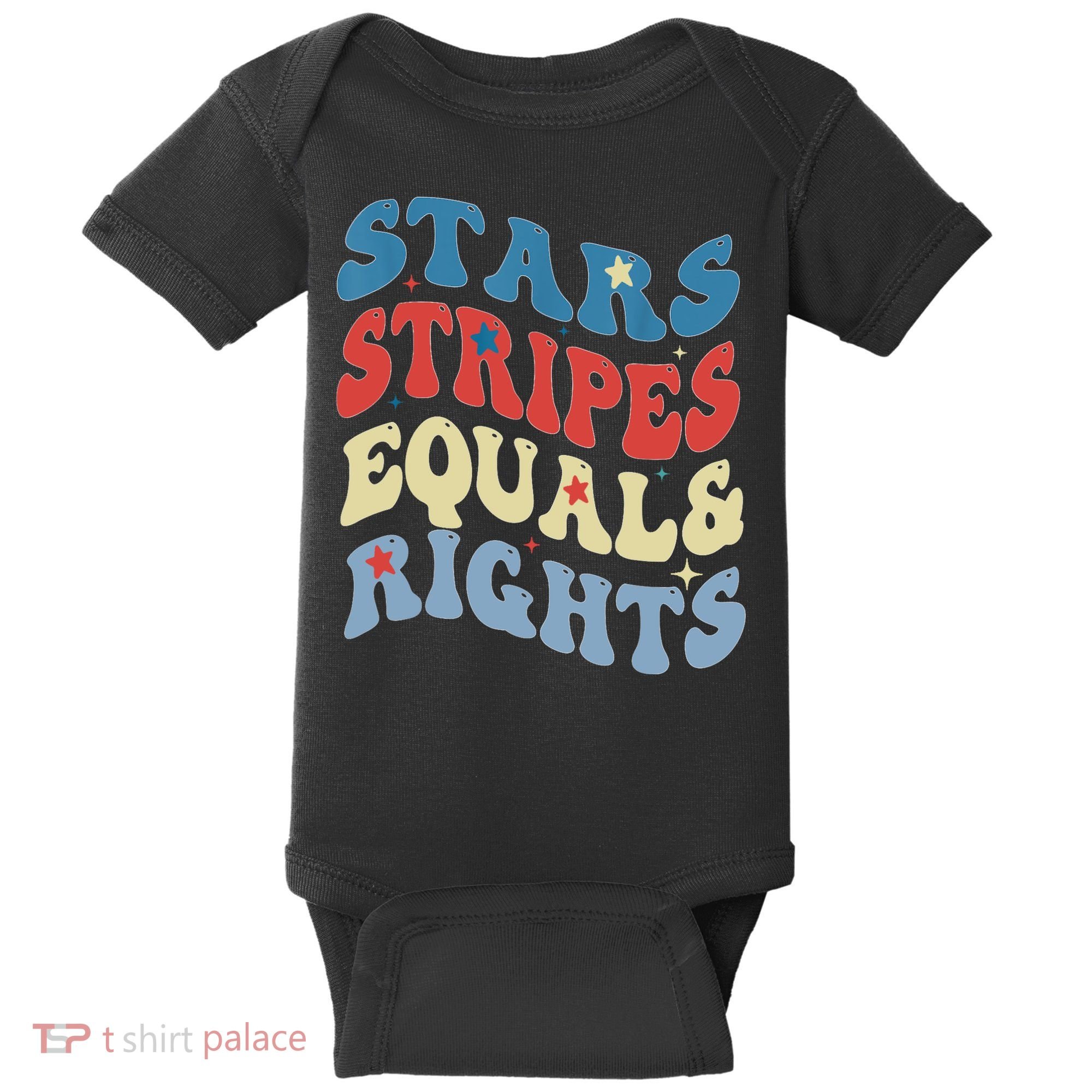 Stars Stripes And Equal Rights 4th Of July Womens Rights Baby Bodysuit