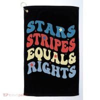 Stars Stripes And Equal Rights 4th Of July Womens Rights Golf Towel thumb 0